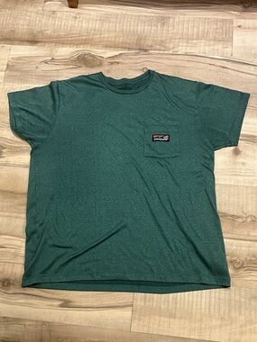 Patagonia Short-Sleeve Pocket Tee in Heathered Teal size XL